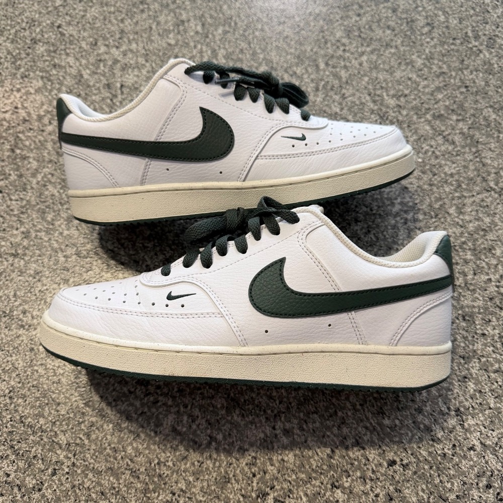Nike Court Shoes Womens 9.5 Vision Low Next Nature White Vintage Green FV9952